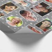 Papier Cadeau Papier d'emballage de flocons de neige gris de (Coin)