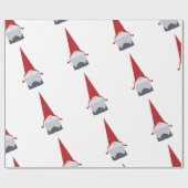 Papier Cadeau Papier d'emballage de gnome de Noël (Plat)