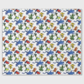 Papier Cadeau Papier d'emballage de grenouille de flèche de (Plat)