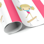 Papier Cadeau Papier d'emballage de gymnastique (Coin rond)