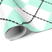 Papier Cadeau Papier d'emballage de Jacquard de menthe (Coin rond)