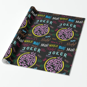 Papier Cadeau Papier d'emballage de joker d'heure-milliampère