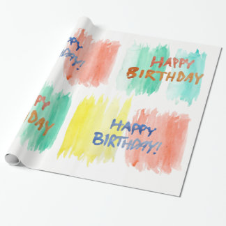 Papier Cadeau Papier d'emballage de joyeux anniversaire