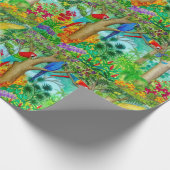 Papier Cadeau Papier d'emballage de jungle tropicale de (Coin)