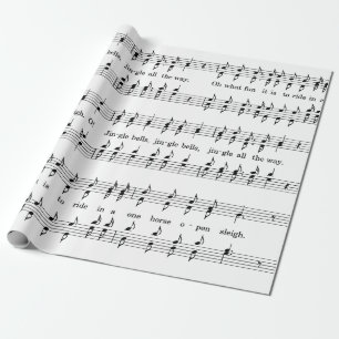 Papier Cadeau papier d'emballage de la feuille de musique jingle