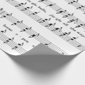 Papier Cadeau papier d'emballage de la feuille de musique jingle (Coin)