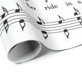 Papier Cadeau papier d'emballage de la feuille de musique jingle (Coin rond)