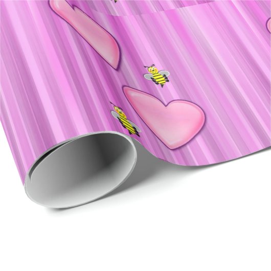 Papier Cadeau Papier d'emballage de la Saint-Valentin (Coin rond)