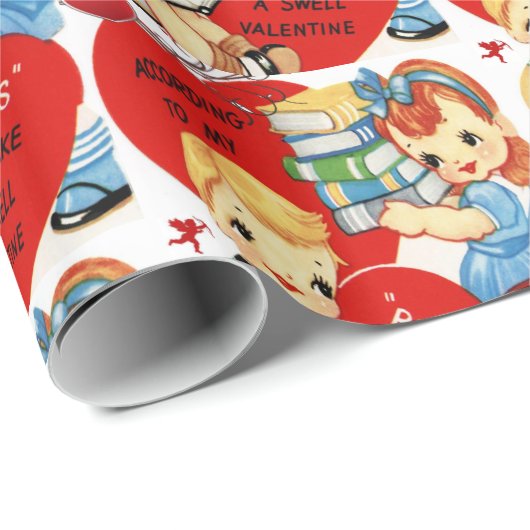 Papier Cadeau Papier d'emballage de la Saint-Valentin (Coin rond)