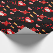 Papier Cadeau Papier d'emballage de la Saint-Valentin (Coin)