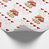 Papier Cadeau Papier d'emballage de la Saint-Valentin (Coin)