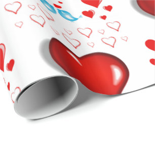 Papier Cadeau Papier d'emballage de la Saint-Valentin
