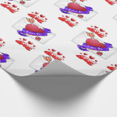Papier Cadeau Papier d'emballage de la Saint-Valentin (Coin)