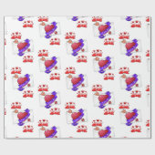 Papier Cadeau Papier d'emballage de la Saint-Valentin (Plat)