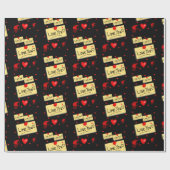 Papier Cadeau Papier d'emballage de la Saint-Valentin (Plat)