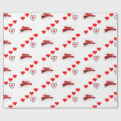 Papier Cadeau Papier d'emballage de la Saint-Valentin (Plat)