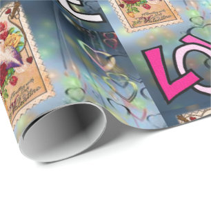 Papier Cadeau Papier d'emballage de la Saint-Valentin