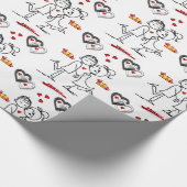 Papier Cadeau Papier d'emballage de la Saint-Valentin (Coin)