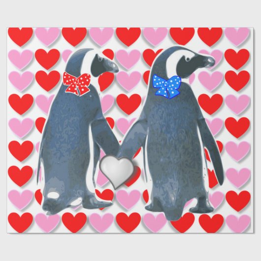 Papier Cadeau Papier d'emballage de la Saint-Valentin (Plat)