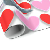 Papier Cadeau Papier d'emballage de la Saint-Valentin (Coin rond)