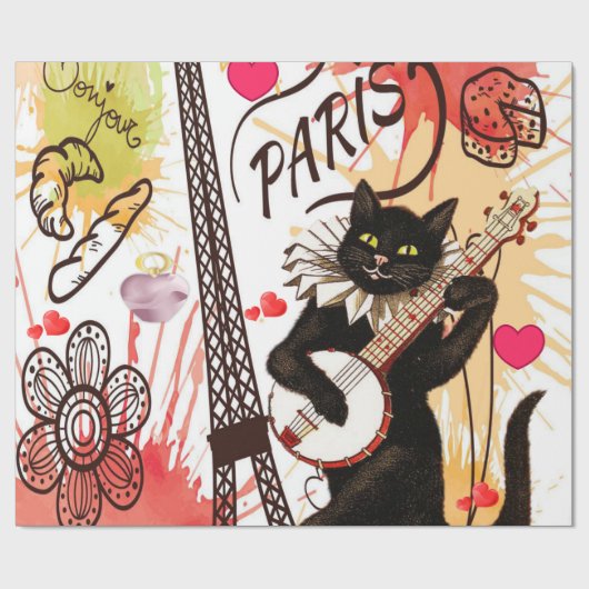 Papier Cadeau Papier d'emballage de la Saint-Valentin (Plat)