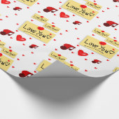 Papier Cadeau Papier d'emballage de la Saint-Valentin (Coin)