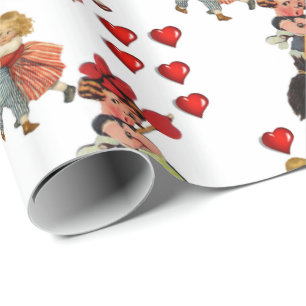 Papier Cadeau Papier d'emballage de la Saint-Valentin