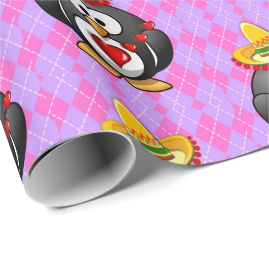 Papier Cadeau Papier d'emballage de la Saint-Valentin (Coin rond)