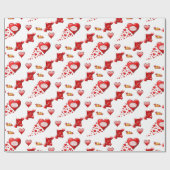 Papier Cadeau Papier d'emballage de la Saint-Valentin (Plat)