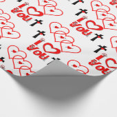 Papier Cadeau Papier d'emballage de la Saint-Valentin (Coin)