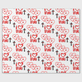 Papier Cadeau Papier d'emballage de la Saint-Valentin (Plat)