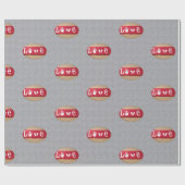 Papier Cadeau Papier d'emballage de la Saint-Valentin (Plat)