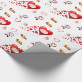 Papier Cadeau Papier d'emballage de la Saint-Valentin (Coin)