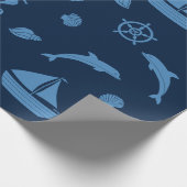 Papier Cadeau papier d'emballage de la vie marine (Coin)