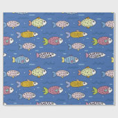 Papier Cadeau papier d'emballage de la vie marine (Plat)