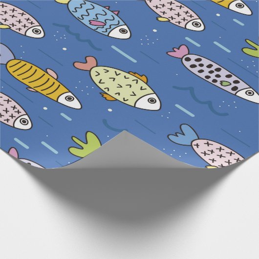 Papier Cadeau papier d'emballage de la vie marine (Coin)