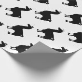 Papier Cadeau Papier d'emballage de lama noir (Coin)