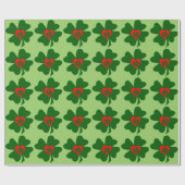 Papier Cadeau Papier d'emballage de l'amour 2 de shamrock (Plat)