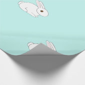 Papier Cadeau Papier d'emballage de lapin blanc (Coin)