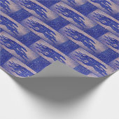 Papier Cadeau Papier d'emballage de lévrier - bleu (a317) (Coin)