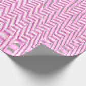 Papier Cadeau Papier d'emballage de ligne Chevron - Rose chaud s (Coin)