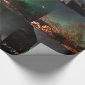 Papier Cadeau Papier d'emballage de lumières du nord (Coin)