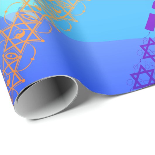 Papier Cadeau Papier d'emballage de Mazal Tov u Siman Tov (Coin rond)