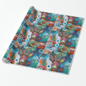 Papier Cadeau Papier d'emballage de "mes cerfs communs" (Déroulé)