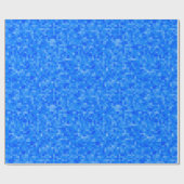 Papier Cadeau Papier d'emballage de mosaïque bleue de pixel (Plat)