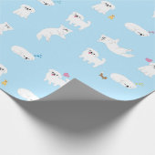 Papier Cadeau Papier d'emballage de motif de Pekingese (Coin)