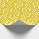 Papier Cadeau Papier d'emballage de motif géométrique jaune (Coin)