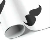 Papier Cadeau Papier d'emballage de moustache (Coin rond)