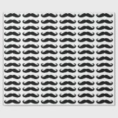 Papier Cadeau Papier d'emballage de moustache noire (Plat)