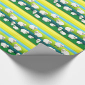 Papier Cadeau Papier d'emballage de moutons de bande dessinée (Coin)